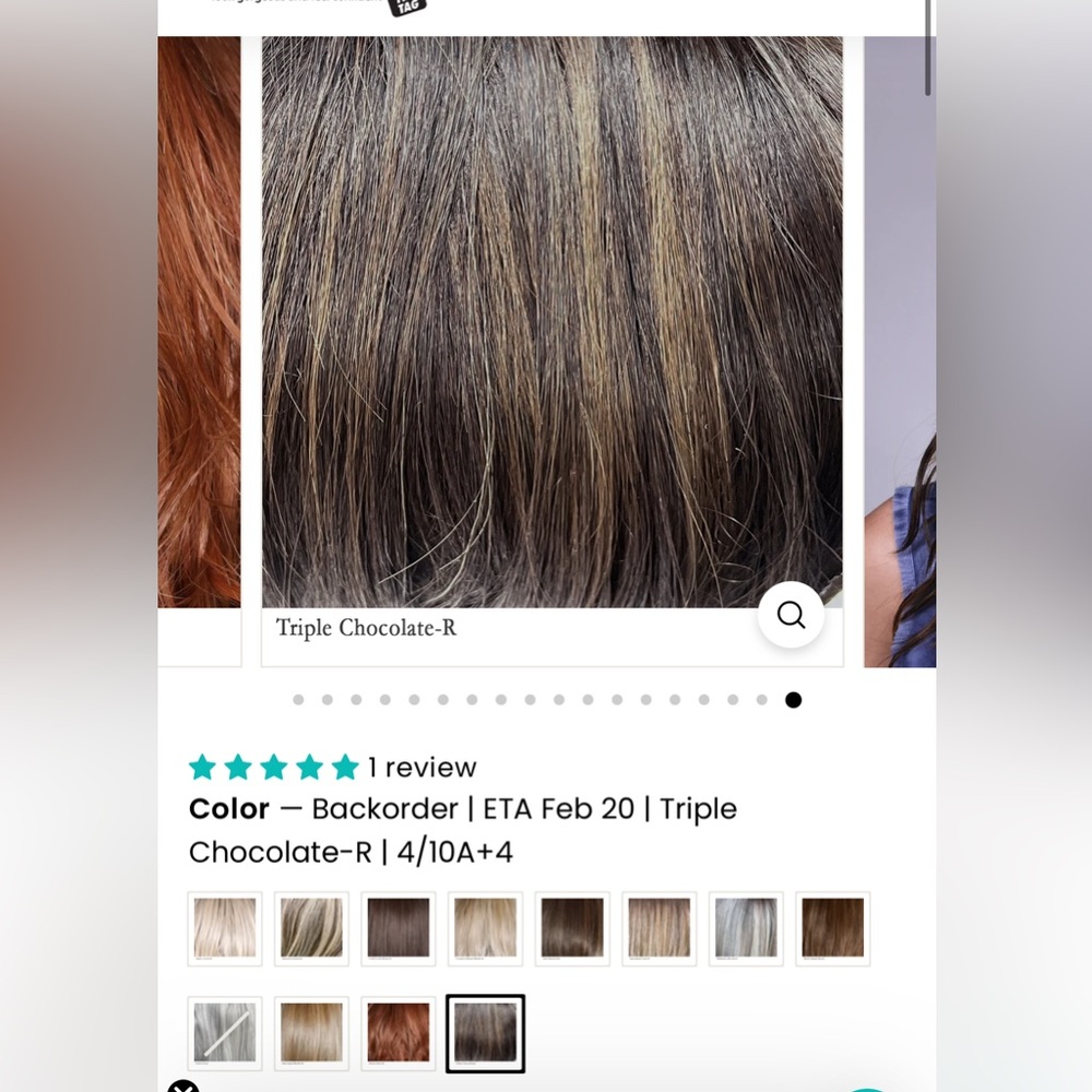 🌟Belle Tress - Liverpool-Chocolate -R,Wavy Brown Highlighted Women's Wig - Picture 6 of 16